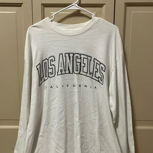 los angeles california white long sleeve